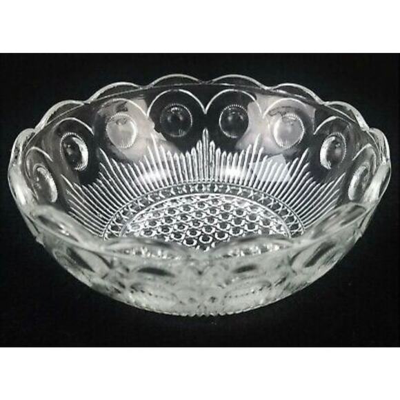 Vintage, Antique US Glass Co., Manhatten,1900s, Small Round Berry Bowls (2) - Picture 2 of 5